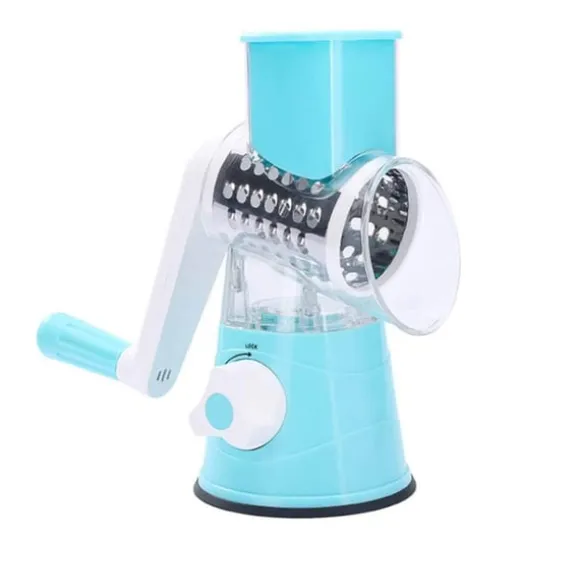 Roterande rivjärn med 3 olika trummor Blå