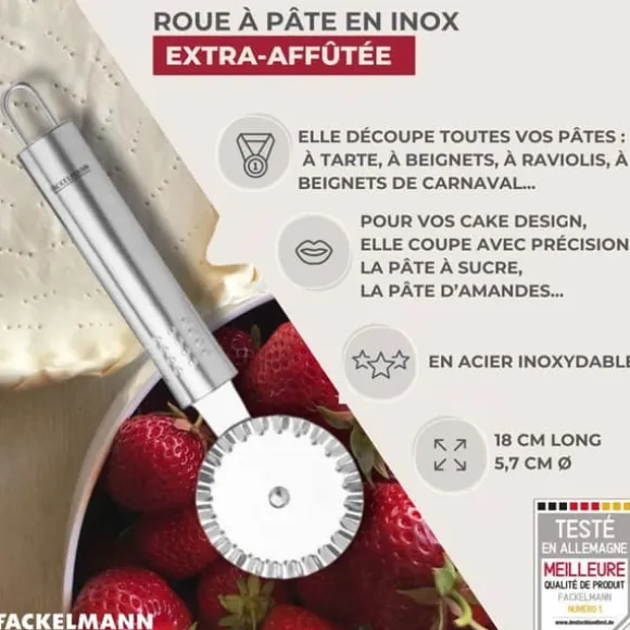 Roulette för att skära deg 18 cm Fackelmann Oval begränsad utgåva