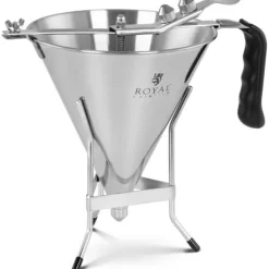 Royal Catering - Doseringstratt - 1,8 L - Rostfritt stål - 3 spritstyllar - Ergonomiskt handtag