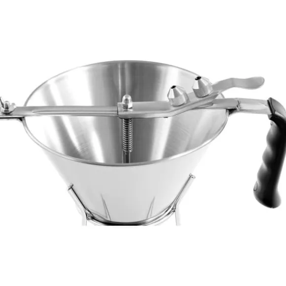 Royal Catering - Doseringstratt - 1,8 L - Rostfritt stål - 3 fyllningsspetsar - Stativ med droppbricka