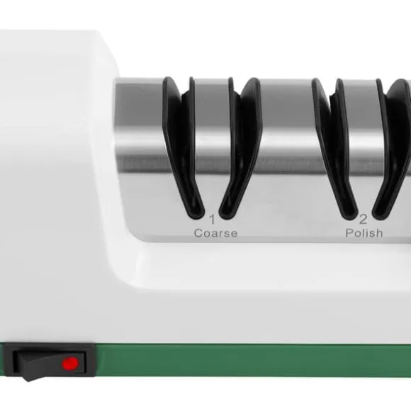 Royal Catering - Elektrisk diamant-knivslip - 2 nivåer - 20° - Vit