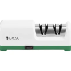 Royal Catering - Elektrisk diamant-knivslip - 2 nivåer - 20° - Vit