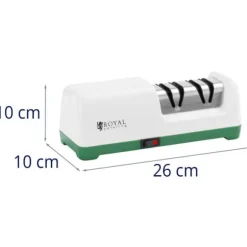 Royal Catering - Elektrisk diamant-knivslip - 2 nivåer - 20° - Vit
