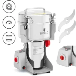 Royal Catering - Elektrisk kryddkvarn - 2000 g - 21 x 9.5 cm - 3400 W