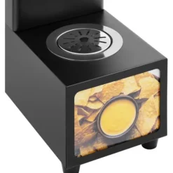 Royal Catering - Professionell såsdispenser - Nacho-ost - Modern design - 3,5 l - 55 - 80 °C - Svart