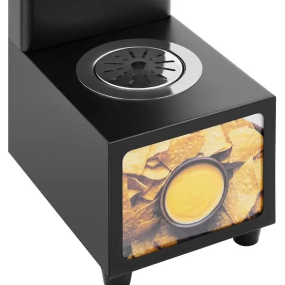Royal Catering - Professionell såsdispenser - Nacho-ost - Modern design - 3,5 l - 55 - 80 °C - Svart