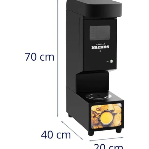 Royal Catering - Professionell såsdispenser - Nacho-ost - Modern design - 3,5 l - 55 - 80 °C - Svart