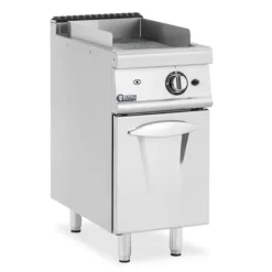Royal Catering - Stekbord - Gas - 6 kW - Räfflad - 50–300 °C - Propangas / gasol / naturgas - Underskåp