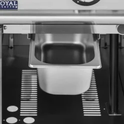 Royal Catering - Stekbord - Gas - 6 kW - Räfflad - 50–300 °C - Propangas / gasol / naturgas - Underskåp