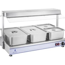 Royal Catering - Värmeplatta med 3 halogenlampor - 1550 W