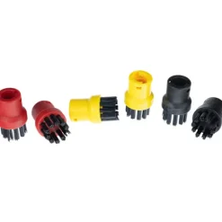 Rund Borstset för Ångtvätt 6-Pack – Effektiv Rengöring | Mångsidig Användning | Ersättningsdel för Kärcher SC 2, SC 3, SC 4