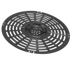 Rund fritösplatta med fritös med silikonborste och hylsa - 22 cm / 8,7 tum