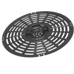 Rund fritösplatta med fritös med silikonborste och hylsa - 22 cm / 8,7 tum