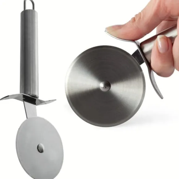 Rund pizzaskärare i stål, 20,5 cm