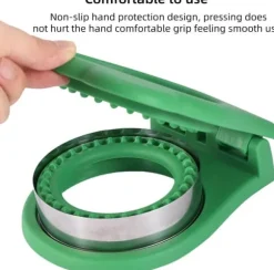 Rund smörgåsform för barn, söt präglingsverktyg för frukostbröd, kreativt gör-det-själv-verktygsset för risbollar (röd)