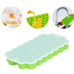 37-rutigt cellformad isform med silikonlock Livsmedelsgodkänd isbitsform för bar HomeGreen