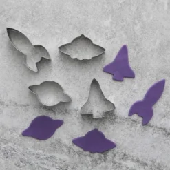 Rymdskepp Utstickare 4st | Rostfritt Stål