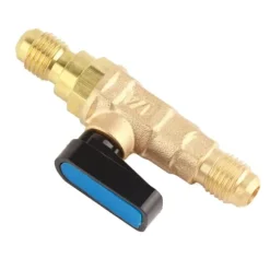 1/4SAE Verktyg för luftkonditionering, kylskåp, köldmediumreglerventil, adapter, fluorkulventil