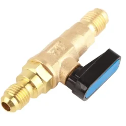 1/4SAE Verktyg för luftkonditionering, kylskåp, köldmediumreglerventil, adapter, fluorkulventil