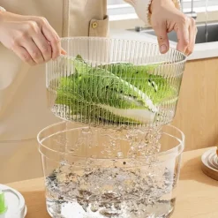 Salladsslunga med frukt och grönsaker, tvättmaskin och torktumlare, dubbelt lager av livsmedelskvalitet, lätt att hantera och se, diskmaskinssäker, k | CDON