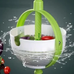 Salladssnurra - Snabbtorkande roterande avloppskorg för frukt och grönsaker