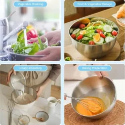 Salladstork, 4,5L salladstork i rostfritt stål med automatisk rotation, halkfri botten och USB-laddning, frukt-/grönsakstork med lock, stor salladsto | CDON