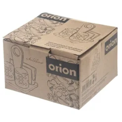 Salt- och pepparkar i porslin med stativ WHITELINE 3 st.