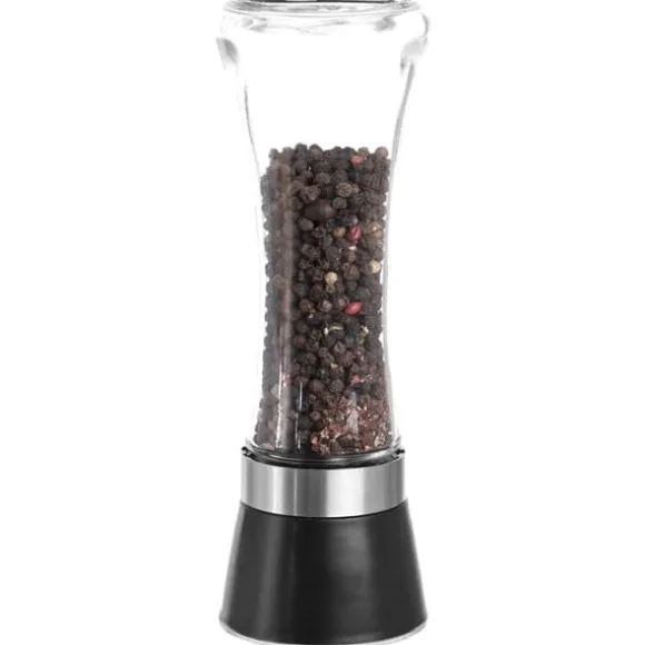 Salt- och pepparkvarn i glas, 2 stycken, 18,5 cm