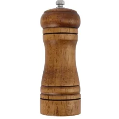 Salt- och pepparkvarn i trä - Justerbar keramisk slipmekanism - Kvarn för hemmakök 14,3x5,5 cm