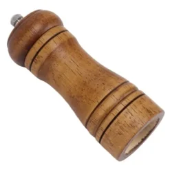 Salt- och pepparkvarn i trä - Justerbar keramisk slipmekanism - Kvarn för hemmakök 14,3x5,5 cm