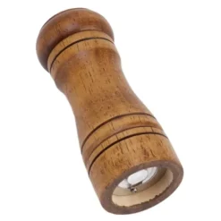 Salt- och pepparkvarn i trä - Justerbar keramisk slipmekanism - Kvarn för hemmakök 14,3x5,5 cm