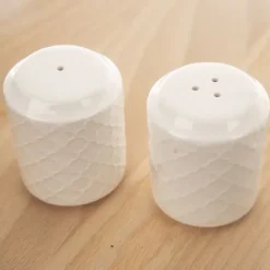 Salt- och pepparset, 3-delat, kryddningsset, saltkar + pepparskakare, servetthållare, WHITELINE ORION 153692