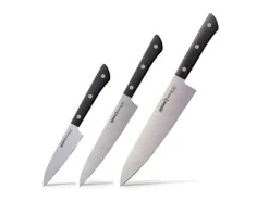 SAMURA Harakiri 3 Messer Set. svart handtag