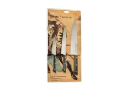 SAMURA Harakiri 3 Messer Set. svart handtag