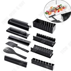 Satsverktyg för sushi - TD® - 10 delar - Material ABS + PP - Lätt att använda - Varierade former
