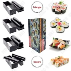 Satsverktyg för sushi - TD® - 10 delar - Material ABS + PP - Lätt att använda - Varierade former