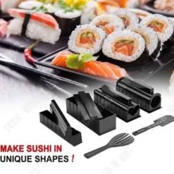 Satsverktyg för sushi - TD® - 10 delar - Material ABS + PP - Lätt att använda - Varierade former