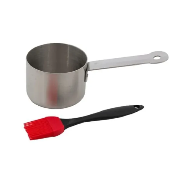 Saucière i rostfritt stål med pensel Barbecook