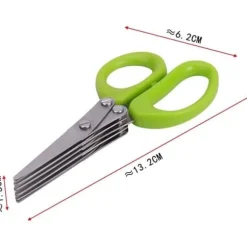 Saxen 5-lagers rostfritt stål Flerskiktssax Sax Kökssax Klipp gräs Klipp grön lök tjock