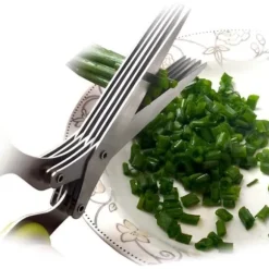 SCAYK 15cm smala 5 lager kökssaxar för klippning av hackad grönlök och örter