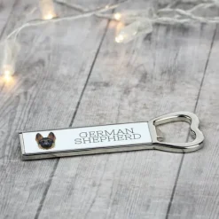 Schäfer, Alsace I - flasköppnare med foto och inskription för Art-Dog öl