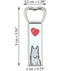 Schipperke - flasköppnare med en hund, personlig kylöppnare, unik present till en man från Art-Dog