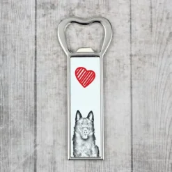 Schipperke - flasköppnare med en hund, personlig kylöppnare, unik present till en man från Art-Dog