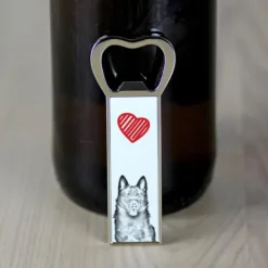 Schipperke - flasköppnare med en hund, personlig kylöppnare, unik present till en man från Art-Dog