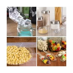 Scspecial - 86628118348SOQASCSP - Pelle Alimentaire Set med 6 Transparenta Plastskedar med 3 Olika Storlekar