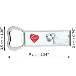Sealyham Terrier - flasköppnare med en hund, personlig kylöppnare, unik present till en man från Art-Dog