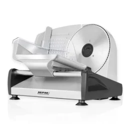 Semi-professionell köttskärare i rostfritt stål, skärskiva 19 cm MPM MKR-04M 150W Silver 00699