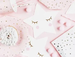 Servetter med lilla stjärna - Stjärna, 16x16cm (1 förpackning / 20 st.)