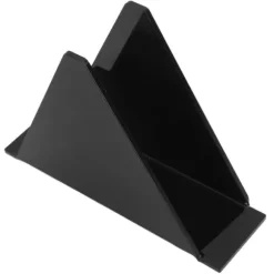 Servetthållare för bord Akryl Farmhouse Servetthållare Upprätt vertikalt Matbord Servettautomat för kök Svart