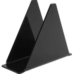 Servetthållare för bord Akryl Farmhouse Servetthållare Upprätt vertikalt Matbord Servettautomat för kök Svart